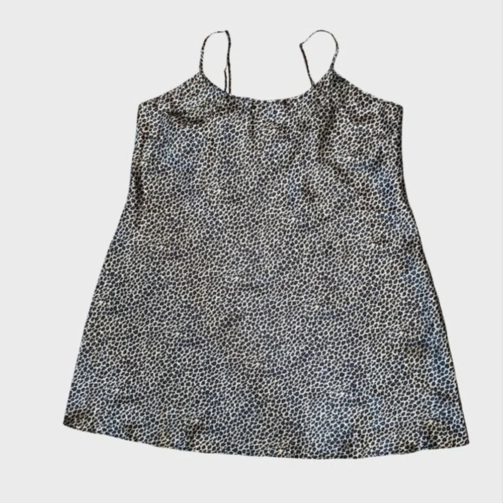 Indie sleaze XL Cheetah Leopard Print Satin Slip Dress 90's Slip Dress Grunge - Picture 2 of 5